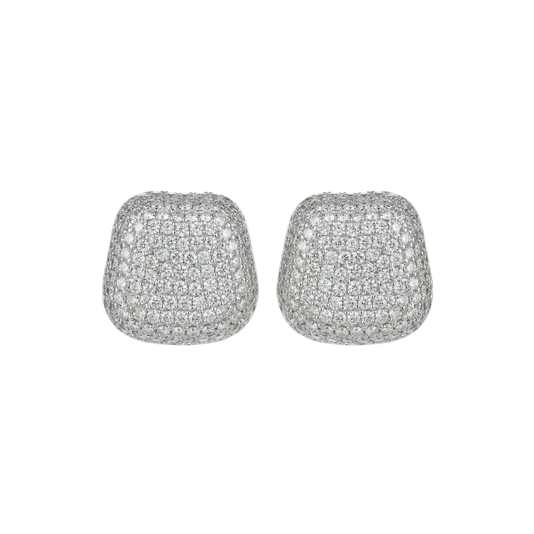 Brinco Orgânico Cravejado Evora (G) CRISTAL