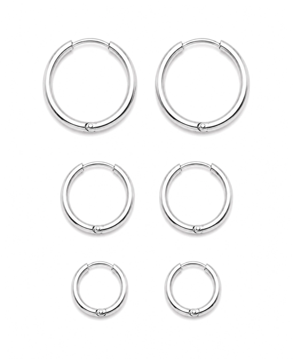 TRIO ARGOLAS SLIM PRATEADO