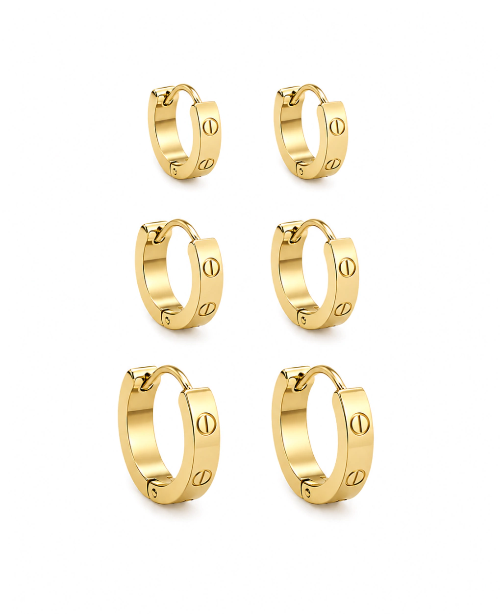 TRIO DE ARGOLAS CLASSIC DOURADO