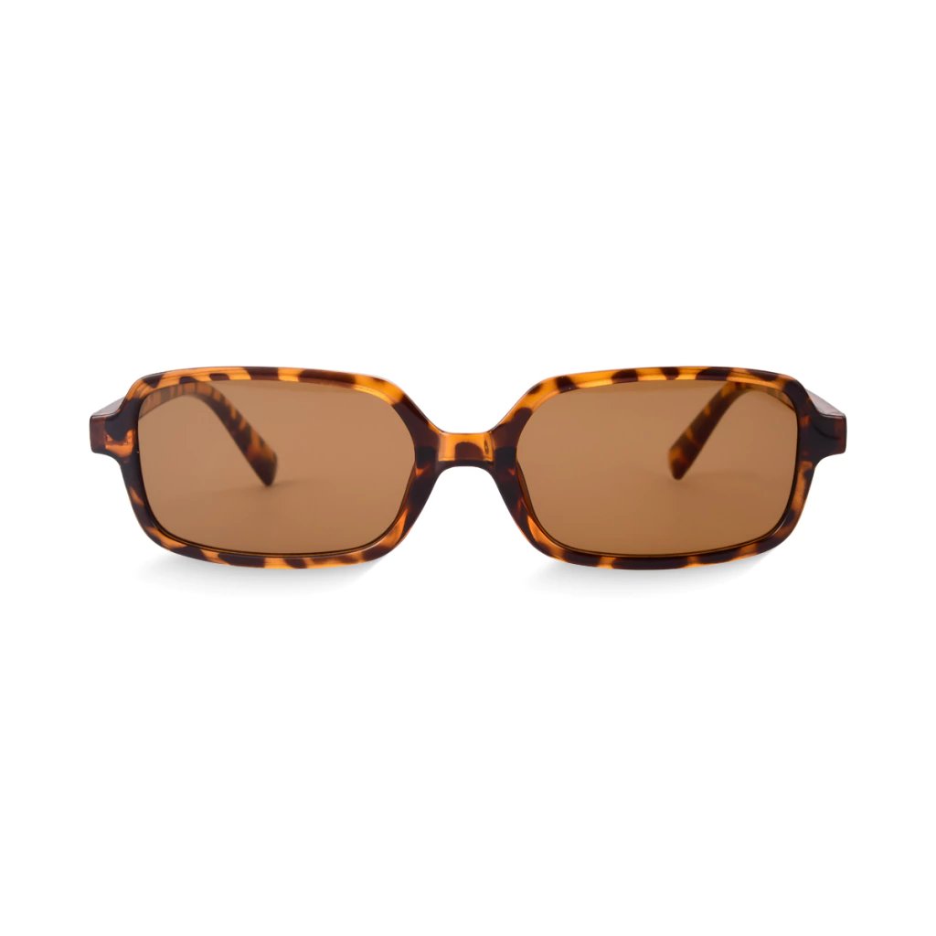 Óculos de Sol Retangular Ibiza Tortoise Clássico