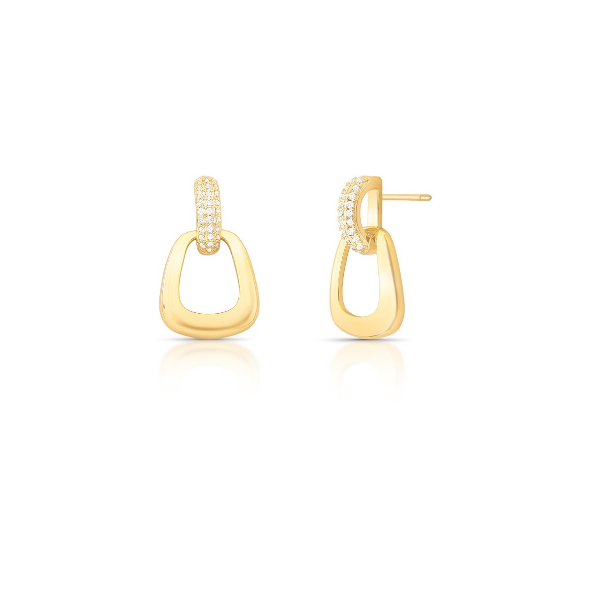 BRINCO RETANGULAR OVAL ZIRCONIA